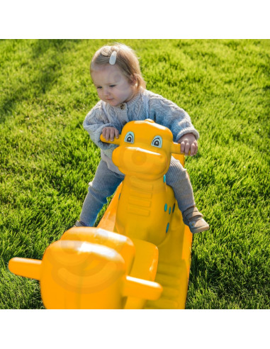 WOOPIE Daugiaviečių sūpynių "Dino Rocker Balancing Swing" geltonos spalvos