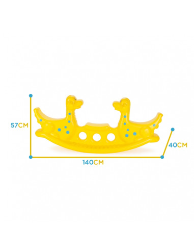 WOOPIE Daugiaviečių sūpynių "Dino Rocker Balancing Swing" geltonos spalvos