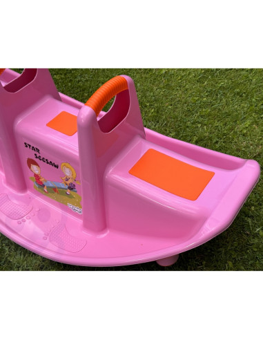 WOOPIE Bujak Wieloosobowy STAR Huśtawka Równoważna Różowa