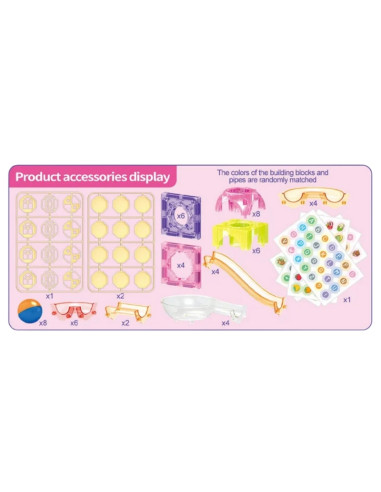 WOOPIE Magnetiniai blokai Kulkosvaidžio takas Balodromas 89 el.