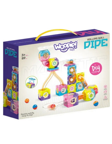 WOOPIE Magnetiniai blokai Kulkosvaidžio takas Balodromas 89 el.