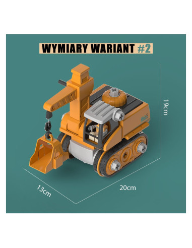 WOOPIE Mega Plac Budowy 5w1 Zestaw XXL do Skręcania DIY