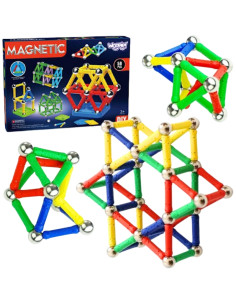 WOOPIE 3D konstrukciniai magnetiniai blokai 58 el.