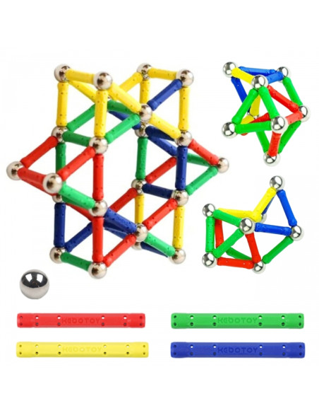 WOOPIE 3D konstrukciniai magnetiniai blokai 58 el. WOOPIE 3D konstrukciniai magnetiniai blokai 58 el.