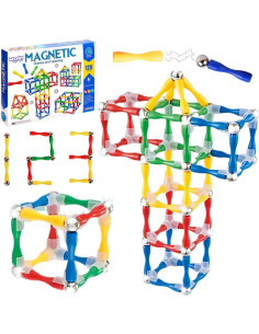 WOOPIE 3D konstrukciniai magnetiniai blokai 128 el. XXL