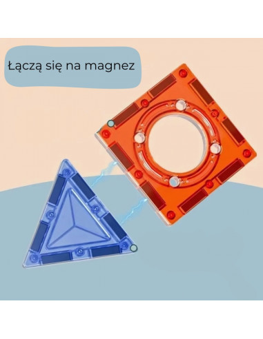 WOOPIE Магнитные конструкторы 3D Образовательный набор Шариковая дорожка 113 шт.