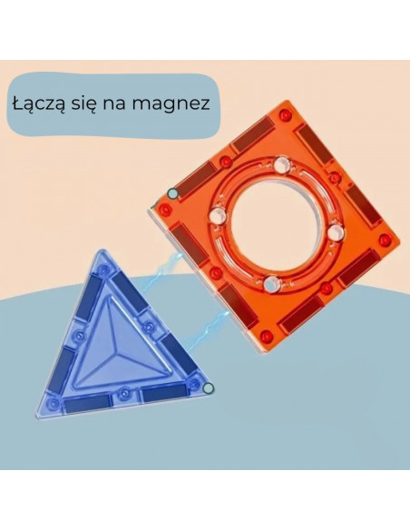 WOOPIE Klocki Magnetyczne Konstrukcyjne 3D Zestaw Edukacyjny Tor Kulkowy Kulodrom 113 el. WOOPIE Klocki Magnetyczne Konstrukcyjne 3D Zestaw Edukacyjny Tor Kulkowy Kulodrom 113 el.