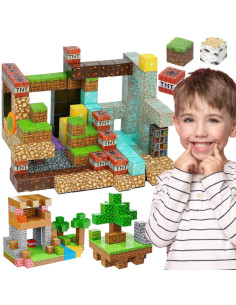 WOOPIE Magnetiniai konstruktoriai 3D edukacinis rinkinys 63 el.