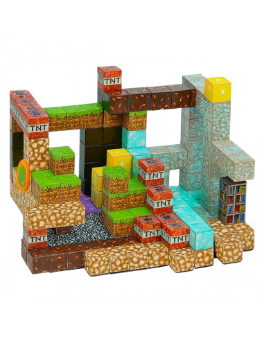 WOOPIE Magnetiniai konstruktoriai 3D edukacinis rinkinys 63 el.