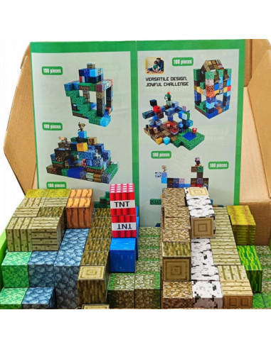WOOPIE Magnetiniai konstruktoriai 3D edukacinis rinkinys 63 el.