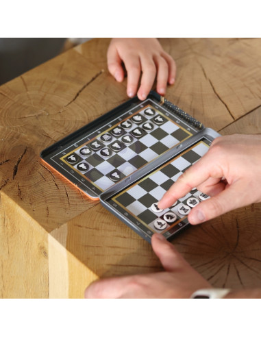 WOOPIE IQ Gra Szachy Warcaby Magnetyczne 2w1 Podróżna Kieszonkowa 5 sztuk