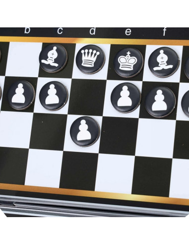 WOOPIE IQ magnetinės šaškės 2in1 kelioninis kišeninis šachmatų žaidimas 5 figūros