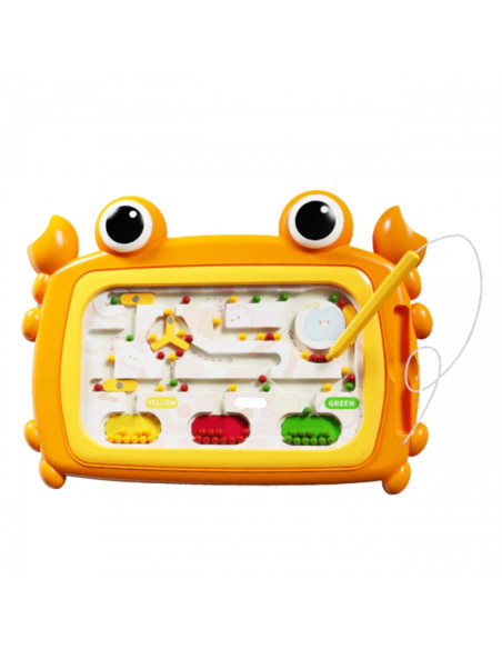 WOOPIE Tablica Magnetyczna Montessori Labirynt Krab Pomarańczowa WOOPIE Tablica Magnetyczna Montessori Labirynt Krab Pomarańczowa