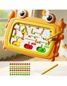 Магнитная доска Монтессори WOOPIE «Крабовый лабиринт» оранжевого цвета 2