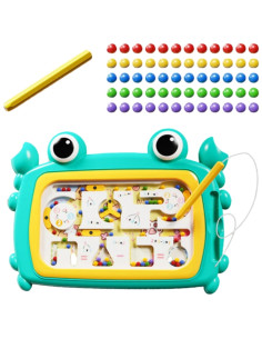 Магнитная доска Монтессори WOOPIE «Краб-лабиринт», бирюзовый 2