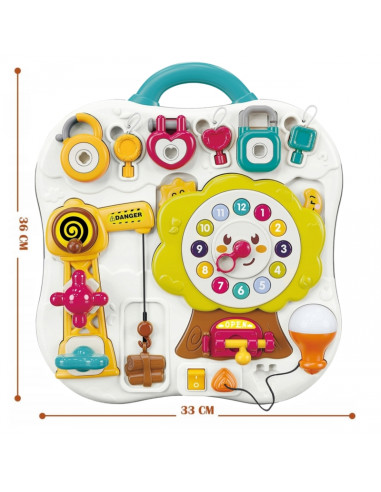 WOOPIE Tablica Montessori Manipulacyjna Sensoryczna Interaktywna dla Malucha