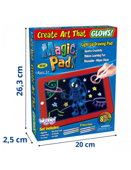 WOOPIE Magiczny Tablet Graficzny do Rysowania Neonowe Kolory WOOPIE Magiczny Tablet Graficzny do Rysowania Neonowe Kolory