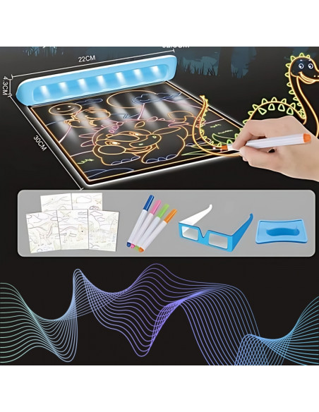 WOOPIE Magnetyczna Tablica 3D Podświetlenie LED do Rysowania WOOPIE Magnetyczna Tablica 3D Podświetlenie LED do Rysowania