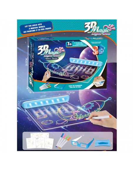 WOOPIE Magnetyczna Tablica 3D Podświetlenie LED do Rysowania WOOPIE Magnetyczna Tablica 3D Podświetlenie LED do Rysowania