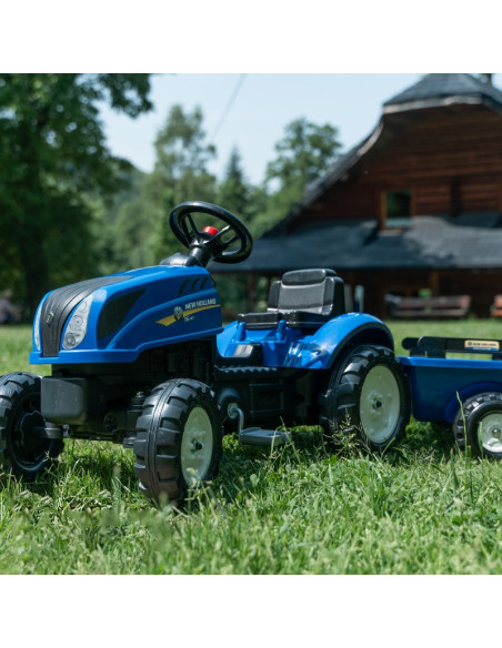 FALK New Holland didelis pedalinis traktorius su priekaba + atidaromas stogas nuo 2 metų amžiaus FALK New Holland didelis pedalinis traktorius su priekaba + atidaromas stogas nuo 2 metų amžiaus