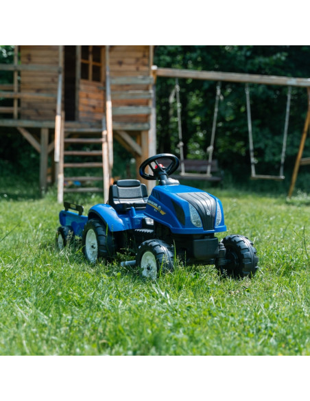 FALK New Holland didelis pedalinis traktorius su priekaba + atidaromas stogas nuo 2 metų amžiaus FALK New Holland didelis pedalinis traktorius su priekaba + atidaromas stogas nuo 2 metų amžiaus