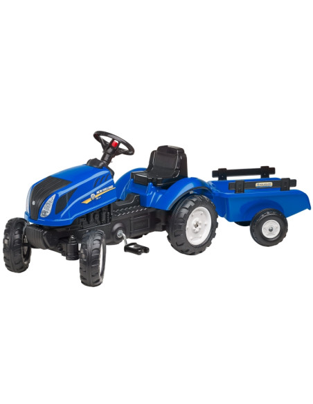 FALK New Holland didelis pedalinis traktorius su priekaba + atidaromas stogas nuo 2 metų amžiaus FALK New Holland didelis pedalinis traktorius su priekaba + atidaromas stogas nuo 2 metų amžiaus
