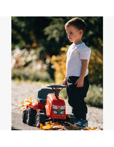 FALK Baby Massey Ferguson traktorius raudonas su priekaba. Nuo 1 metų