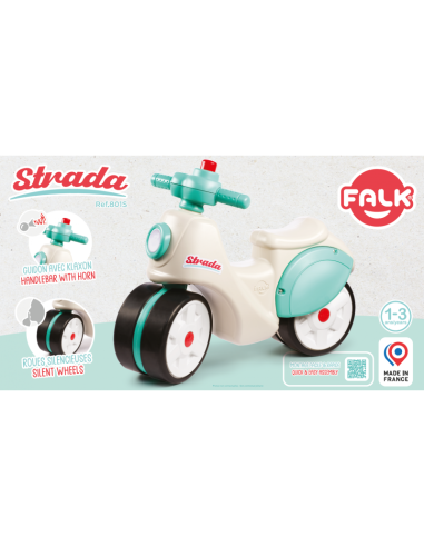 FALK važiuojamasis paspirtukas Strada Retro tylios padangos