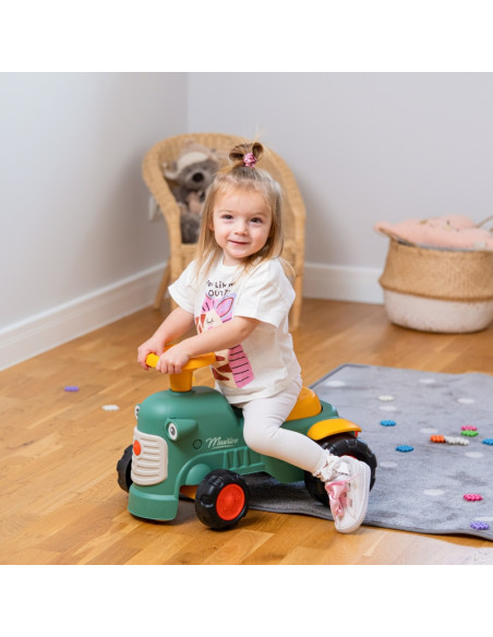 FALK Baby Maurice traktorius Green Vintage su priekaba nuo 1 metų