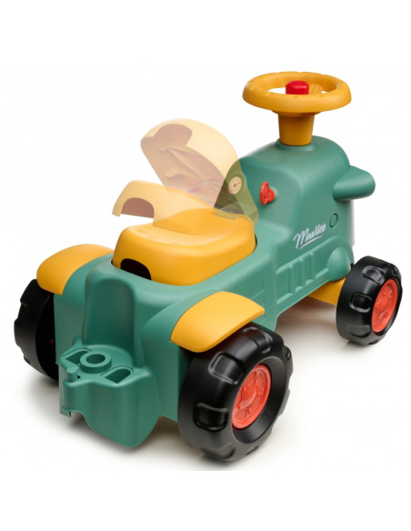 FALK Baby Maurice traktorius Green Vintage su priekaba nuo 1 metų