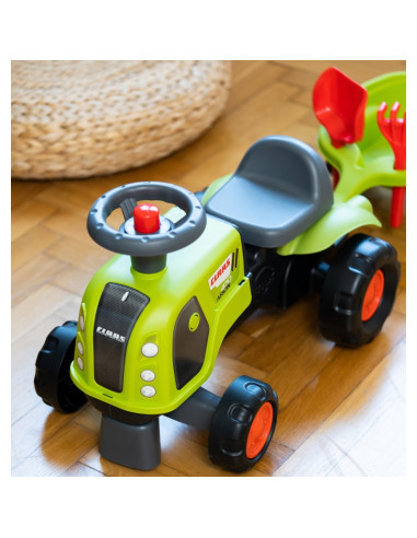 FALK Ride-on Claas 470 Arion Green su priekaba + smėlio rinkiniu