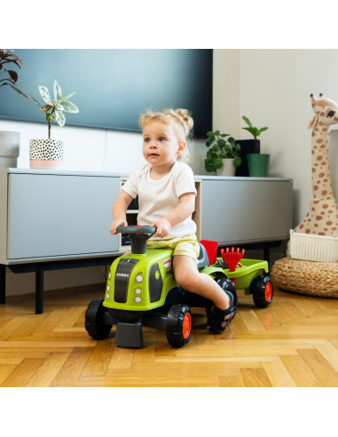 FALK Ride-on Claas 470 Arion Green su priekaba + smėlio rinkiniu