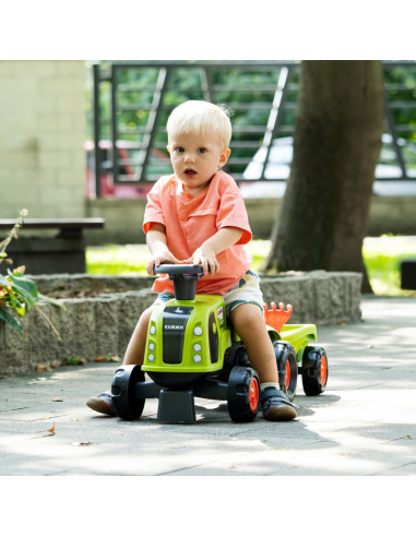 FALK Ride-on Claas 470 Arion Green su priekaba + smėlio rinkiniu