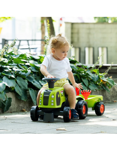 FALK Ride-on Claas 470 Arion Green su priekaba + smėlio rinkiniu