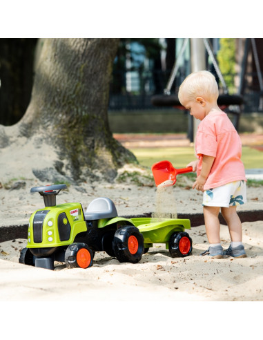 FALK Ride-on Claas 470 Arion Green su priekaba + smėlio rinkiniu