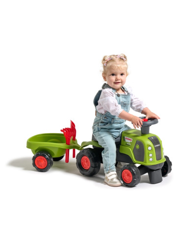 FALK Ride-on Claas 470 Arion Green su priekaba + smėlio rinkiniu