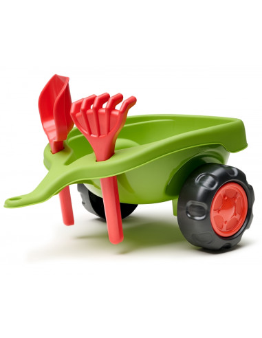 FALK Ride-on Claas 470 Arion Green su priekaba + smėlio rinkiniu