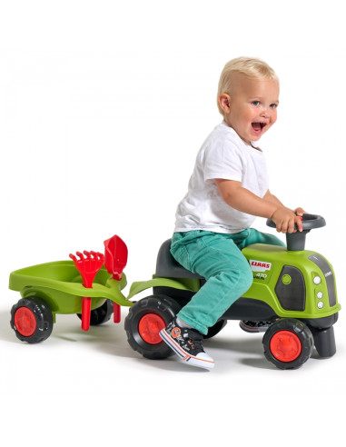 FALK Ride-on Claas 470 Arion Green su priekaba + smėlio rinkiniu
