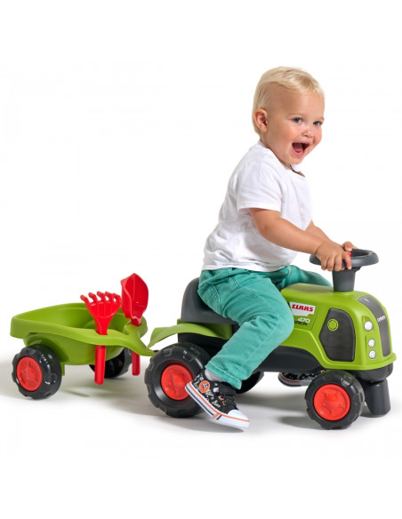 FALK Ride-on Claas 470 Arion Green su priekaba + smėlio rinkiniu FALK Ride-on Claas 470 Arion Green su priekaba + smėlio rinkiniu