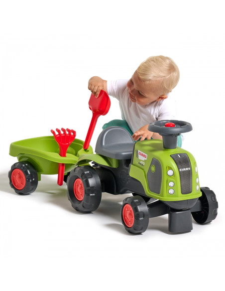 FALK Ride-on Claas 470 Arion Green su priekaba + smėlio rinkiniu FALK Ride-on Claas 470 Arion Green su priekaba + smėlio rinkiniu