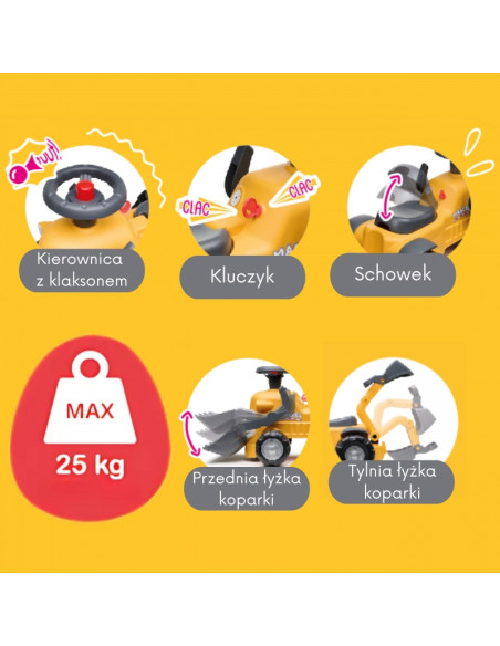 FALK Walker Marcel ekskavatorius - paspirtukas su priekaba