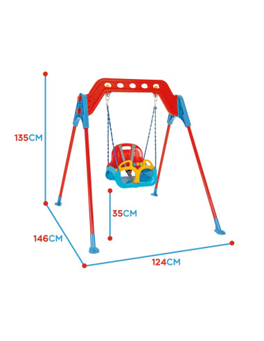 WOOPIE BABY vienišos vaikų namų sodo sūpynės