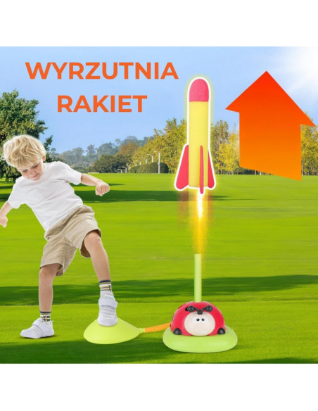 WOOPIE arkadinis žaidimas 3 in 1 raketų paleidimo įrenginys, šokinėjimas, žiedo metimas