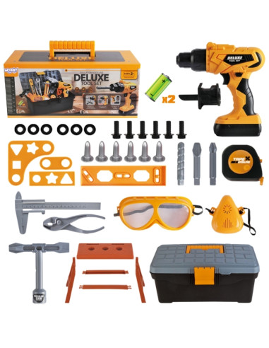 WOOPIE mažas "pasidaryk pats" įrankių rinkinys su atsuktuvu lagamine 39el.