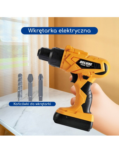 WOOPIE mažas "pasidaryk pats" įrankių rinkinys su atsuktuvu lagamine 39el.