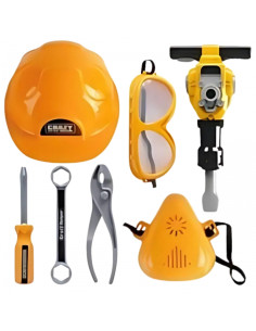 WOOPIE Toolkit Maži "pasidaryk pats" akiniai, Šalmas, Orinis plaktukas 21el. 2