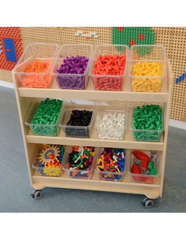 MASTERKIDZ akrilo STEM plastiko daiktadėžės 6 vnt