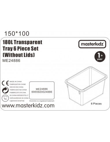 MASTERKIDZ akrilo STEM plastiko daiktadėžės 6 vnt