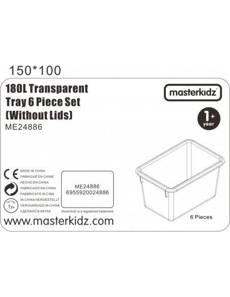 MASTERKIDZ akrilo STEM plastiko daiktadėžės 6 vnt MASTERKIDZ akrilo STEM plastiko daiktadėžės 6 vnt