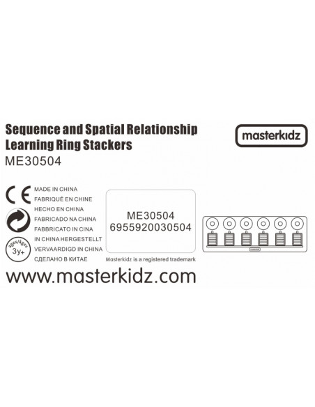 MASTERKIDZ dėlionės mokymasis skaičiuoti ir spalvinti Montessori rūšiuotojas